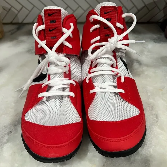 Nike Mens Fury Wrestle Shoes University Red White Black AO2416-601