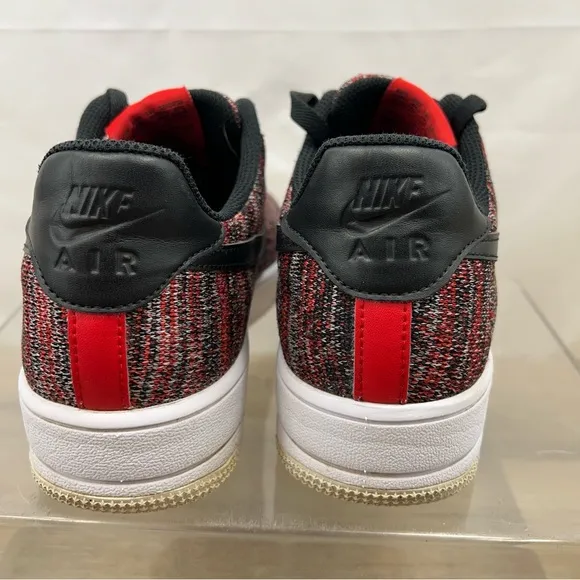 Nike Mens Red Black Air Force 1 Ultra Flyknit Mid Shoes 9