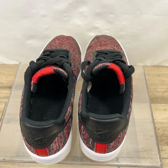 Nike Mens Red Black Air Force 1 Ultra Flyknit Mid Shoes 9