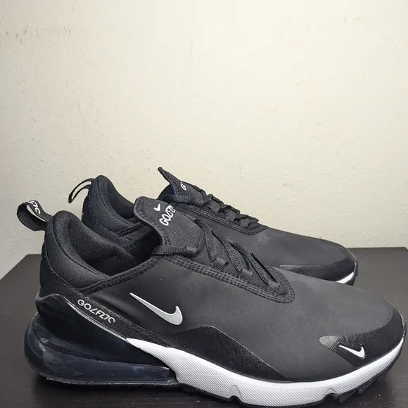 Nike Mens Sizes Air Max 270G Spikeless Black/White Golf Shoes CK6483-001 New