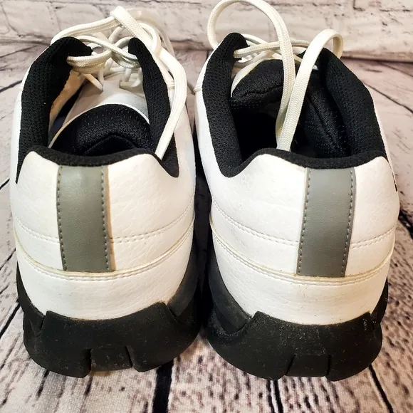 Nike Men's White Black Golf Shoes with Spikes Size 11W
