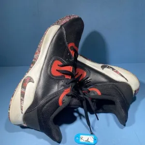 Nike Mens Fly By Mid CD0189-002 Black Red Lace Up Basketball Shoes Size 9,5