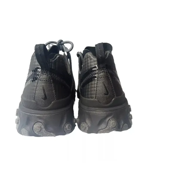 Nike React Element 55 shoes Men's Size 8 Grid Black Dark Grey CI3835-002