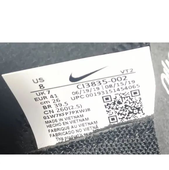 Nike React Element 55 shoes Men's Size 8 Grid Black Dark Grey CI3835-002