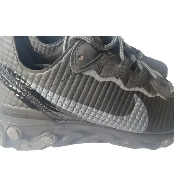 Nike React Element 55 shoes Men's Size 8 Grid Black Dark Grey CI3835-002
