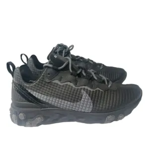 Nike React Element 55 shoes Men's Size 8 Grid Black Dark Grey CI3835-002