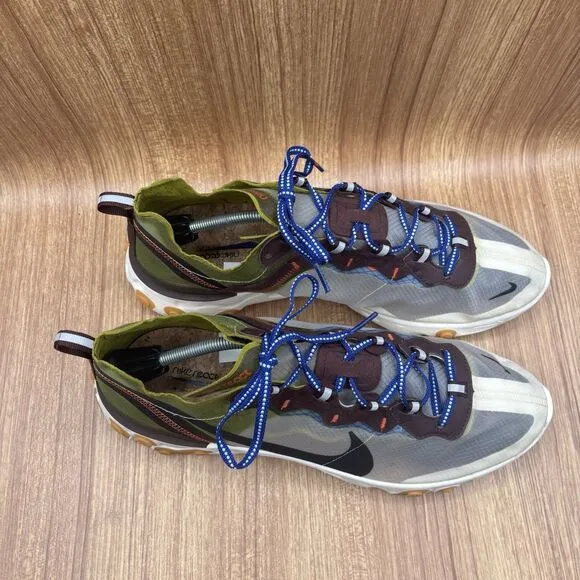 Nike React Element 87 Moss Green Black Mens Size 14 Shoes AQ1090-300