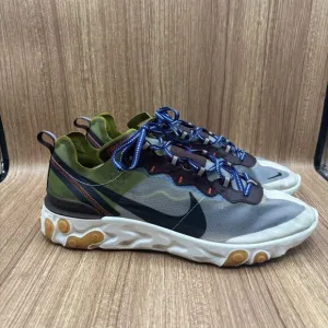 Nike React Element 87 Moss Green Black Mens Size 14 Shoes AQ1090-300
