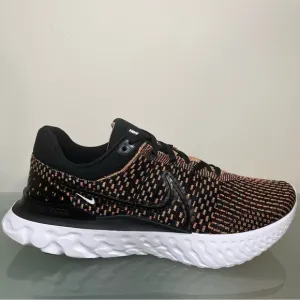 Nike React Infinity Run FK 3 Flyknit Shoes DH5392-002 Size 12.5 Black/Multicolor