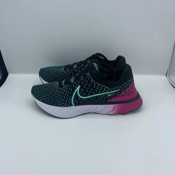 Nike React Infinity Run Flyknit 3 Black/Pink Women's Size 6,6.5,7.5 DD3024003