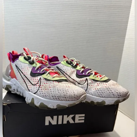 Nike React Vision Men’s 12. Summit white / black. Shoes preowned, OG box