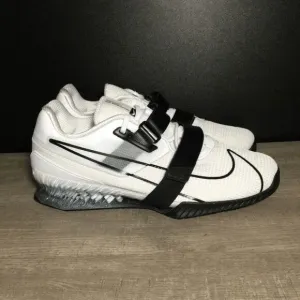 Nike Romaleos 4 IV Weightlifting Shoes White Black CD3463-101 Men's Size 14