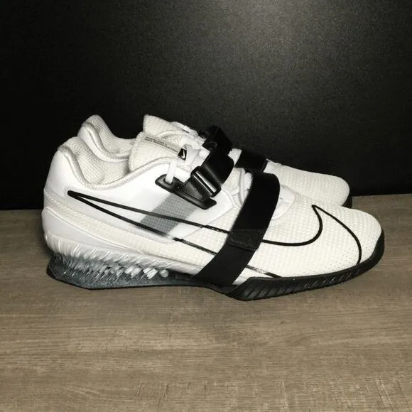 Nike Romaleos 4 IV Weightlifting Shoes White Black CD3463-101 Men's Size 14
