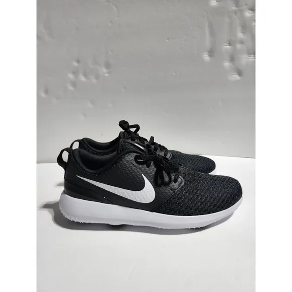 Nike Roshe G Jr Golf Kids Shoes Black White 909250-007 Youth Sz 7Y Wnms 8.5 New