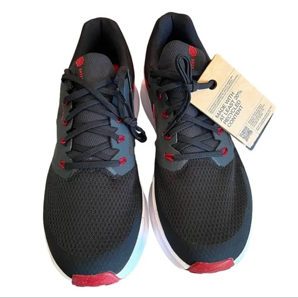 Nike Run Swift 3 Black University Red White Shoes DR2695-001 Men's Size 13 NEW