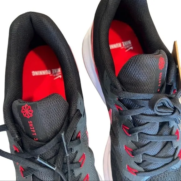 Nike Run Swift 3 Black University Red White Shoes DR2695-001 Men's Size 13 NEW
