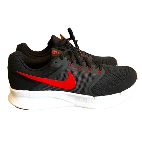 Nike Run Swift 3 Black University Red White Shoes DR2695-001 Men's Size 13 NEW