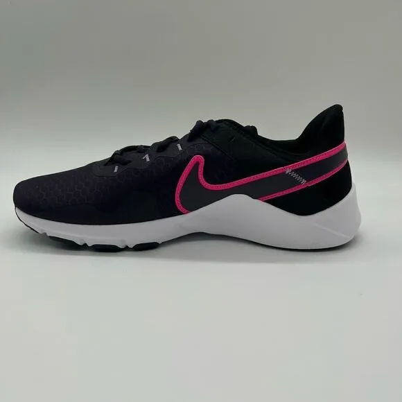 Nike Shoes Womens 11 Black Hyper Pink Cave Purple Legend Essential 2 Shoes NEW