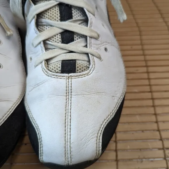 Nike SHOX Zoom Air Elite Basketball Shoes Mens 10.5 White Black Flight 324826 10