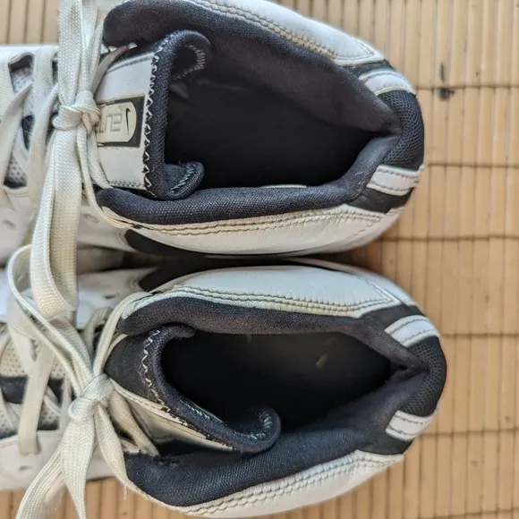 Nike SHOX Zoom Air Elite Basketball Shoes Mens 10.5 White Black Flight 324826 10