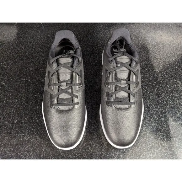 Nike Vapor Pro Lunarlon Golf Spike Shoes Black Silver Men's Size 7.5 Women's 9