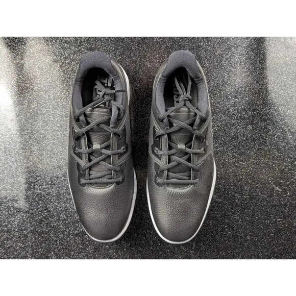 Nike Vapor Pro Lunarlon Golf Spike Shoes Black Silver Men's Size 7.5 Women's 9