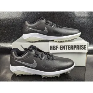 Nike Vapor Pro Lunarlon Golf Spike Shoes Black Silver Men's Size 7.5 Women's 9