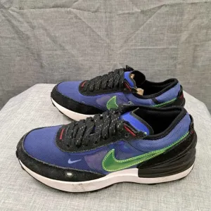 NIKE WAFFLE ONE (GS) SHOES BLACK/BLUE YOUTH SIZE 6Y DV2235-400
