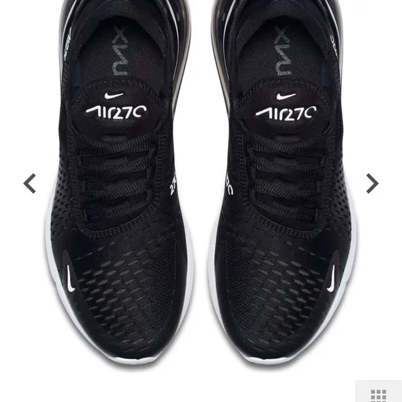 Nike Women's Air Max 270 Shoes Black and white