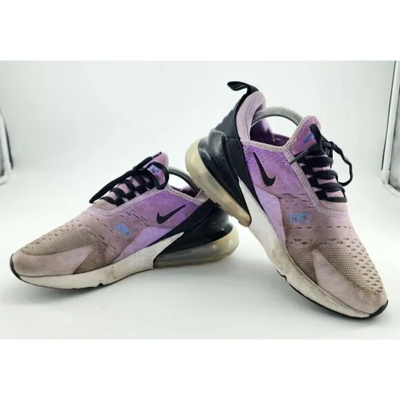 Nike Women's Air Max 270 Shoes Lilac White Black University Blue DZ5206-500 Sz 7