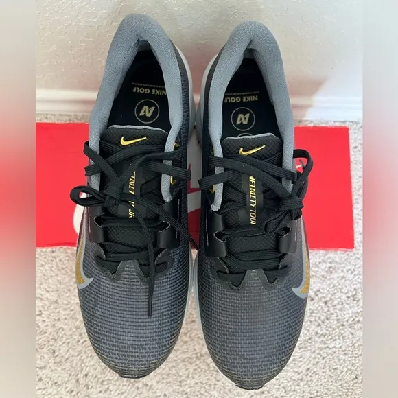 Nike Zoom Infinity Tour 2 Golf Shoes Black Gold