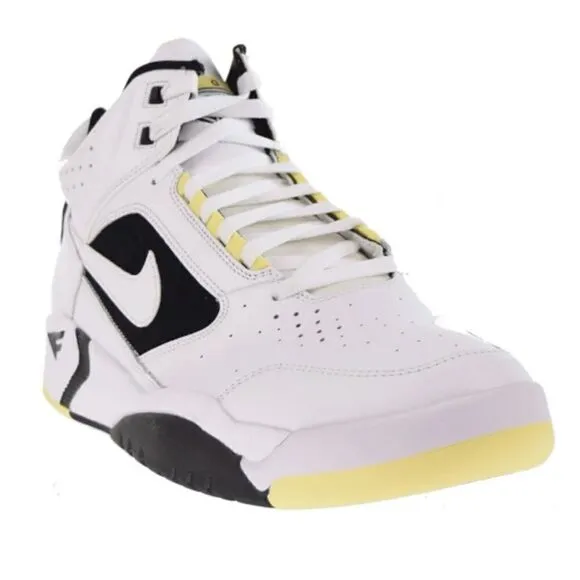 Nike Air Flight Lite Mid Men's Shoes White-Lemon-Black NWB