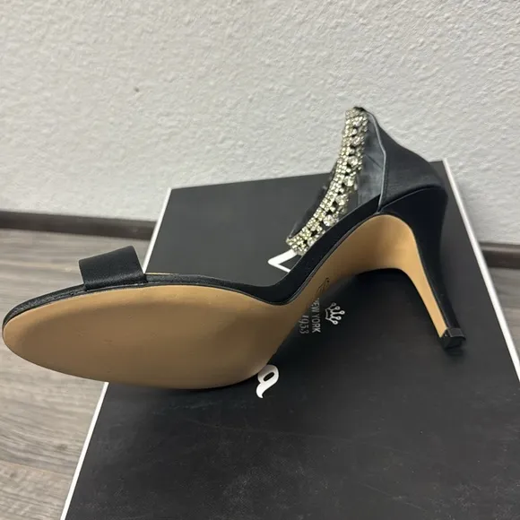 Nina Black Embellished Women's Heels **