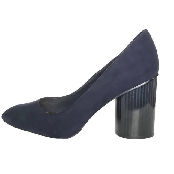 NINE WEST Navy Blue Faux Suede Camanda Heeled Pumps Heels Women’s Size 10