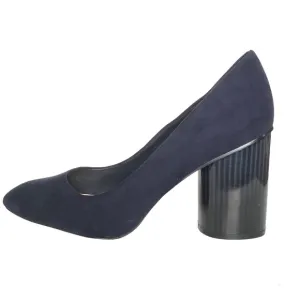 NINE WEST Navy Blue Faux Suede Camanda Heeled Pumps Heels Women’s Size 10