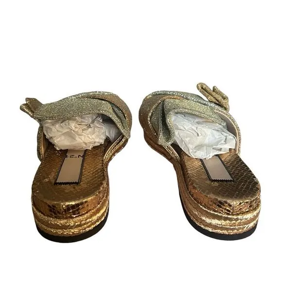 No. 21 Glitter Bow Sandals