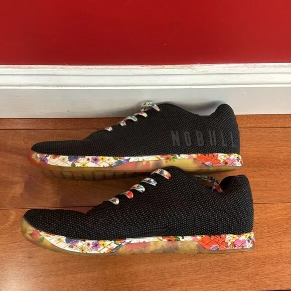 NOBULL Outwork Black/Floral Daisy Superfabric Trainer Shoes W Sz 13.5 M 12