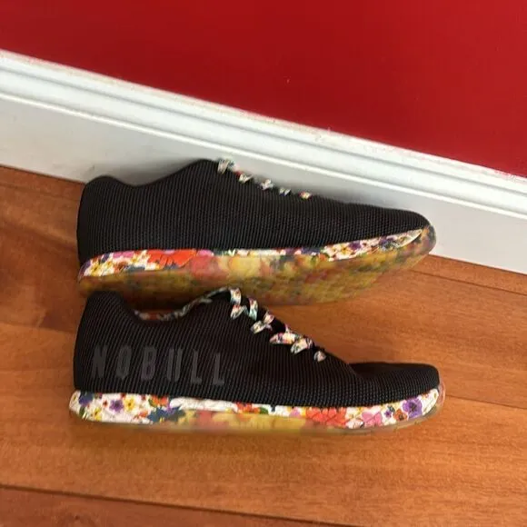 NOBULL Outwork Black/Floral Daisy Superfabric Trainer Shoes W Sz 13.5 M 12