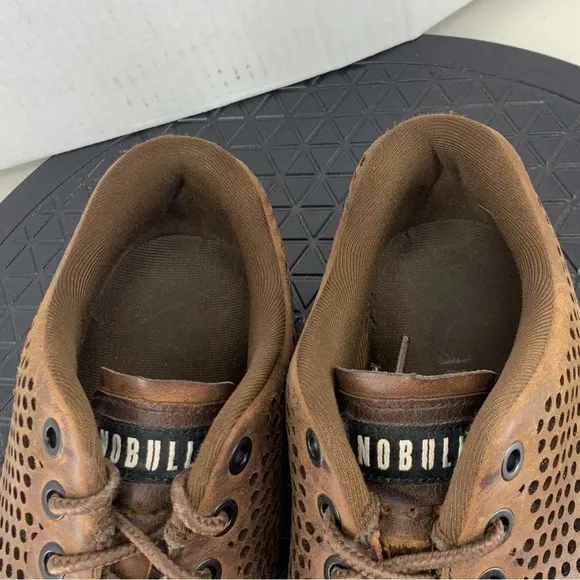 Nobull Sneakers Women Size 8 Training Shoes Brown Coffee Leather Cross Fit