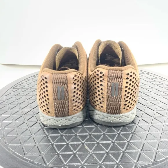 Nobull Sneakers Women Size 8 Training Shoes Brown Coffee Leather Cross Fit