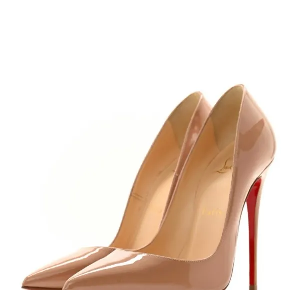 Nude Christian Louboutin Stiletto Heels, Box and Dust Bag