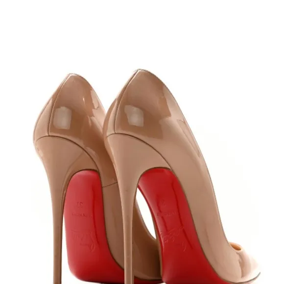 Nude Christian Louboutin Stiletto Heels, Box and Dust Bag