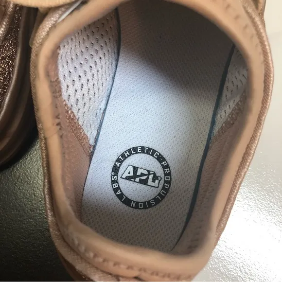 NWOB APL Techloom Phantom Sneakers Rose Gold Glitter Sparkle 7.5 New Without Box