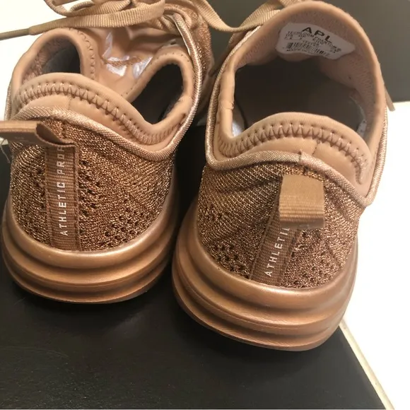 NWOB APL Techloom Phantom Sneakers Rose Gold Glitter Sparkle 7.5 New Without Box