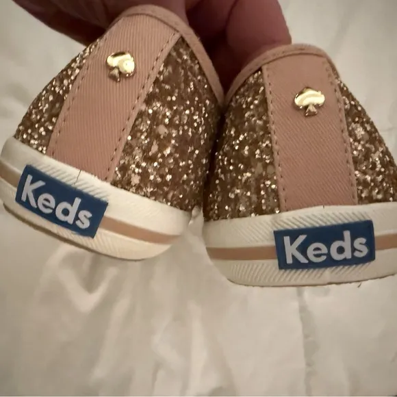 NWOB Kate Spade  x Keds Pink Glitter Shoes Size 10