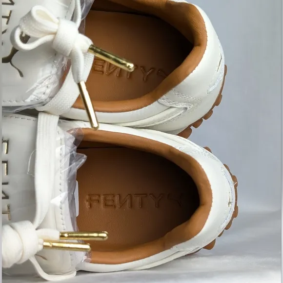 NWOB Puma x Fenty Women's Avanti Low Top Quilted Leather White Sneakers Size 7.5