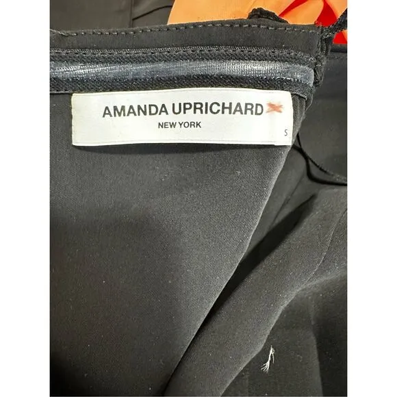 NWOT Amanda Uprichard Valencia Mixed Media Midi Dress Black White Size Small $28
