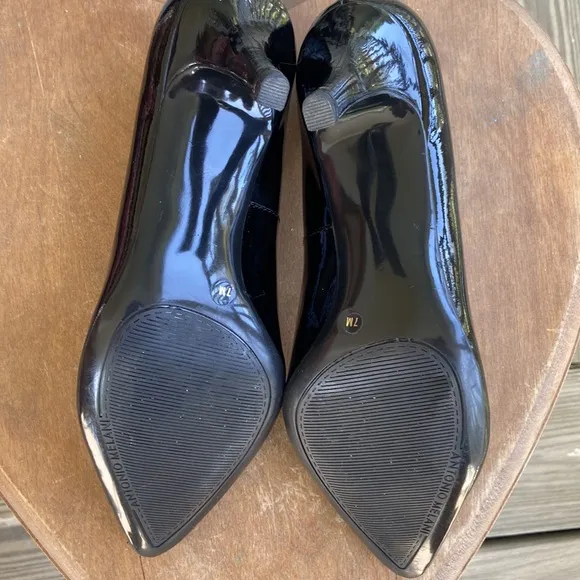 NWOT Antonio Melani ODETAH Black Patent Leather Heels Pumps Womens Shoes Size 7M