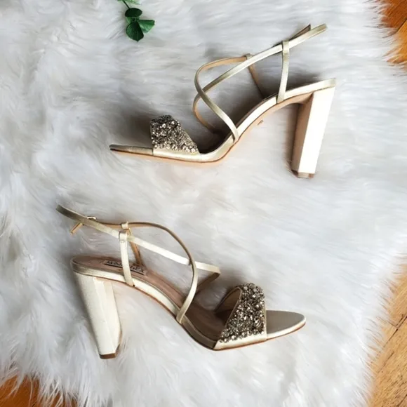 ◽️NWOT Badgley Mischka 'Carolyn' Strappy Embellished Evening Shoe, 8.5