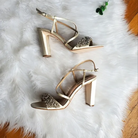 ◽️NWOT Badgley Mischka 'Carolyn' Strappy Embellished Evening Shoe, 8.5